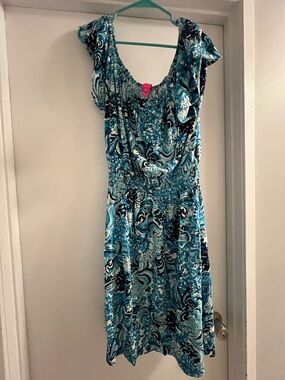 Blue Patterned Women’s Dress